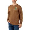 Carhartt Longsleeves - Camo long sleeve t-shirt met graphic op borst en mouwen Bruin - L