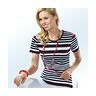 BADER Shirt in smalle pasvorm MARINE-WIT-ROOD