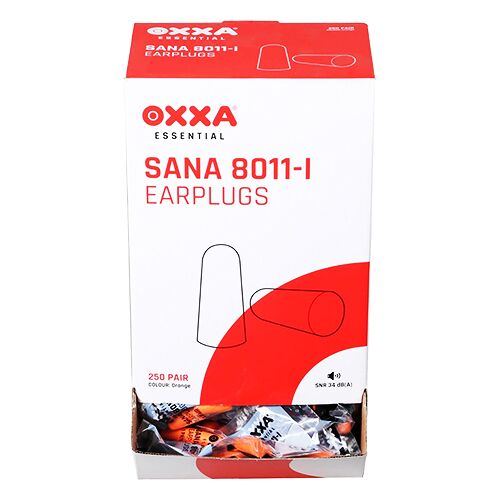 OXXA Sana 8011-I schuimen oordoppen - 250 paar   Werk oordoppen OXXA 34 dB Hoge demping.