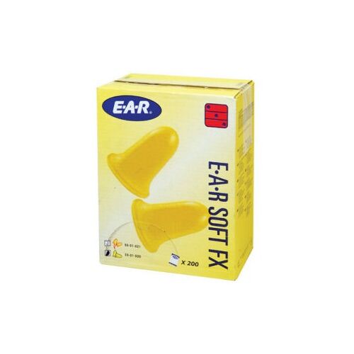 3M EAR Soft FX - 200 paar - Wegwerp oordoppen   Dozen Wegwerp oordopjes 3M E-A-R 39 dB Maximale demping: 39 decibel.