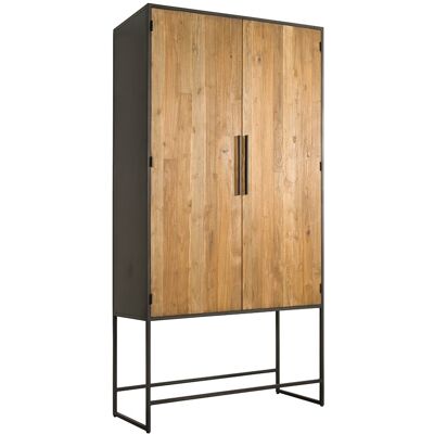 Opbergkast Felino large - Recycled Teak - Metaal - Tower Living Bruin Opbergkast Felino large - Recycled Teak - Metaal - Tower Living Bruin