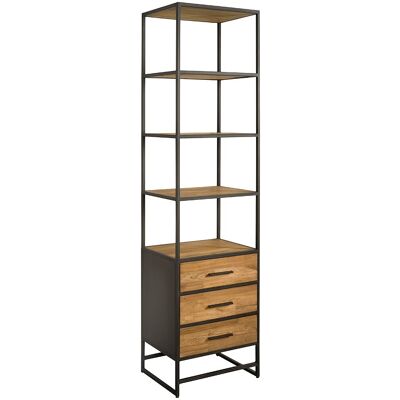 Boekenkast Felino - Recycled Teak - Metaal - Tower Living Bruin Boekenkast Felino - Recycled Teak - Metaal - Tower Living Bruin