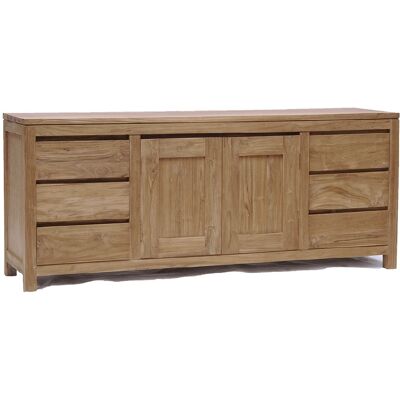 Dressoir Corona 180 cm - Teakhout - Naturel - Tower Living Naturel Dressoir Corona 180 cm - Teakhout - Naturel - Tower Living Naturel