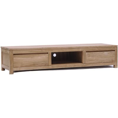 TV-meubel Corona 180 cm - Teakhout - Naturel - Tower Living Naturel TV-meubel Corona 180 cm - Teakhout - Naturel - Tower Living Naturel
