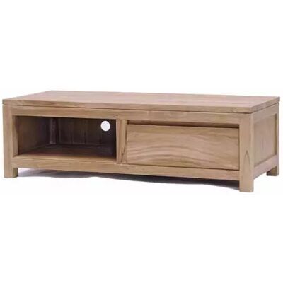 TV-meubel Corona 120 cm - Teakhout - Naturel - Tower Living Naturel TV-meubel Corona 120 cm - Teakhout - Naturel - Tower Living Naturel