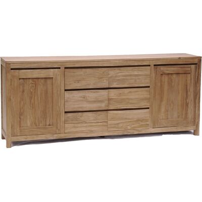 Dressoir Corona 220 cm - Teakhout - Naturel - Tower Living Naturel Dressoir Corona 220 cm - Teakhout - Naturel - Tower Living Naturel