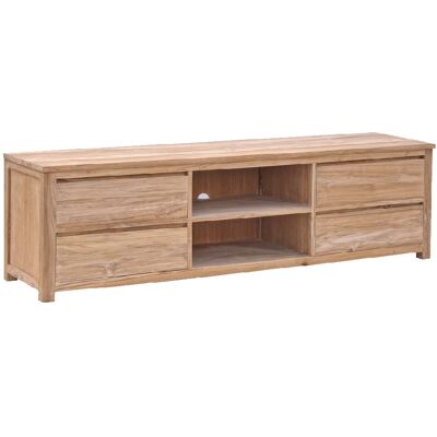 TV Kast Corona 200 cm - Teakhout - Naturel - Tower Living Naturel TV Kast Corona 200 cm - Teakhout - Naturel - Tower Living Naturel