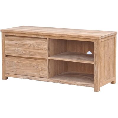 TV Kast Corona 130 cm - Teakhout - Naturel - Tower Living Naturel TV Kast Corona 130 cm - Teakhout - Naturel - Tower Living Naturel