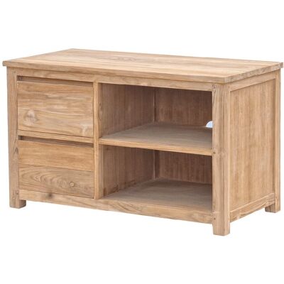 TV Kast Corona 100 cm - Teakhout - Naturel - Tower Living Naturel TV Kast Corona 100 cm - Teakhout - Naturel - Tower Living Naturel