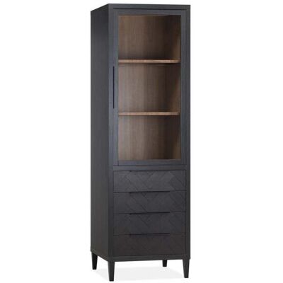 Vitrinekast Gamma - 4-lades - Lamulux - Old piano - Old teak - Maxfurn Old piano Vitrinekast Gamma - 4-lades - Lamulux - Old piano - Old teak - Maxfurn Old piano