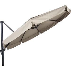 Zweefparasol Virgo - Volant - Ecru - Ø3,5 Meter - Lesli Living Ecru Zweefparasol Virgo - Volant - Ecru - Ø3,5 Meter - Lesli Living Ecru