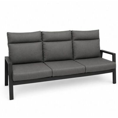 Loungebank Exome - Antraciet - Aluminium - 3-zits bank - Verstelbaar - Qopps Antraciet Loungebank Exome - Antraciet - Aluminium - 3-zits bank - Verstelbaar - Qopps Antraciet