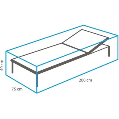 WINZA OUTDOOR COVERS Tuinmeubelhoes - antraciet - 200x75x40cm WINZA OUTDOOR COVERS Tuinmeubelhoes - antraciet - 200x75x40cm