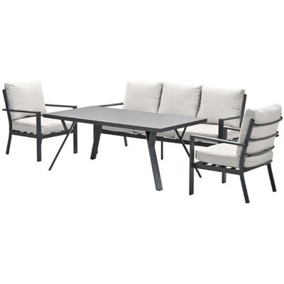 Garden Impressions Sergio Lounge Sofa Diningset - Desert Sand Garden Impressions Sergio Lounge Sofa Diningset - Desert Sand