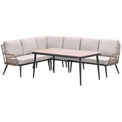 Loungeset Allasio - Aluminium - Desert Sand - Hoekset - Garden Impressions Antraciet Loungeset Allasio - Aluminium - Desert Sand - Hoekset - Garden Impressions Antraciet