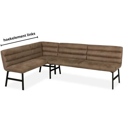 Mx Sofa Eetkamerbank Bowie - Hoekelement - Microvezel - MxSofa Antraciet Mx Sofa Eetkamerbank Bowie - Hoekelement - Microvezel - MxSofa Antraciet