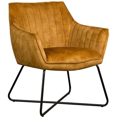 Fauteuil Monte - Velvet - Okergeel - Tower Living Okergeel Fauteuil Monte - Velvet - Okergeel - Tower Living Okergeel