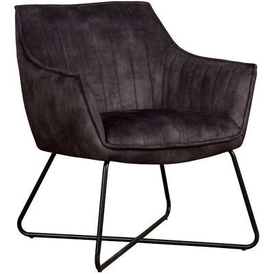Fauteuil Monte - Velvet - Antraciet - Tower Living Antraciet Fauteuil Monte - Velvet - Antraciet - Tower Living Antraciet
