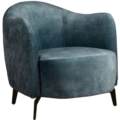 Fauteuil Bondo - Fluweel - Blauw - Tower Living Blauw Fauteuil Bondo - Fluweel - Blauw - Tower Living Blauw