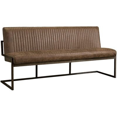 Eetkamerbank Ferro - Microvezel - Licht bruin - 135 cm - Tower Living Bruin Eetkamerbank Ferro - Microvezel - Licht bruin - 135 cm - Tower Living Bruin
