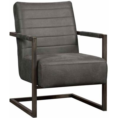 Fauteuil Rocca - Microleder Bull - Antraciet - Tower Living Antraciet Fauteuil Rocca - Microleder Bull - Antraciet - Tower Living Antraciet