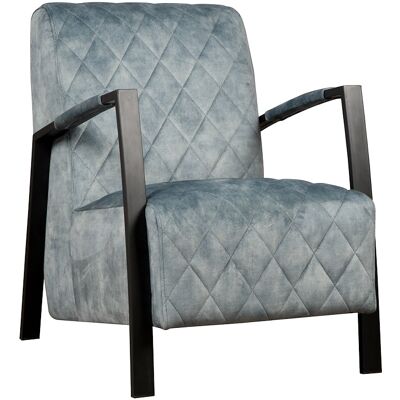 Fauteuil Villa - Velvet - Licht blauw - Tower Living Blauw Fauteuil Villa - Velvet - Licht blauw - Tower Living Blauw