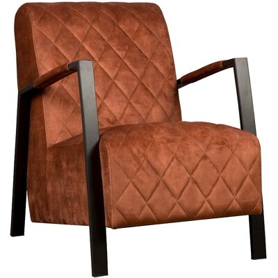 Fauteuil Villa - Velvet - Koper - Tower Living Koper Fauteuil Villa - Velvet - Koper - Tower Living Koper