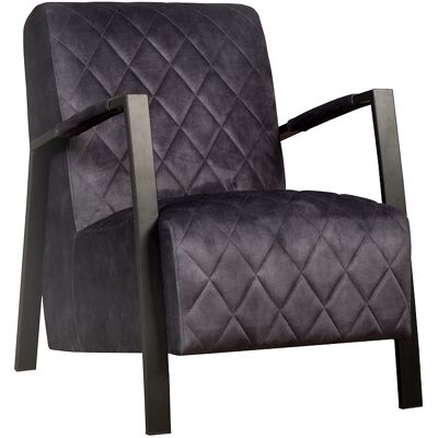 Fauteuil Villa - Velvet - Antraciet - Tower Living Antraciet Fauteuil Villa - Velvet - Antraciet - Tower Living Antraciet