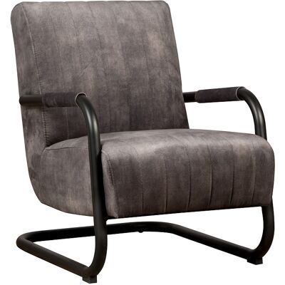 Fauteuil Riva - Fluweel - Antraciet - Tower Living Antraciet Fauteuil Riva - Fluweel - Antraciet - Tower Living Antraciet