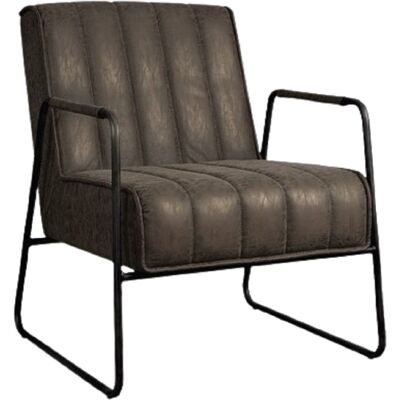 Fauteuil Santo - Miami Leer - Antraciet - Tower Living Antraciet Fauteuil Santo - Miami Leer - Antraciet - Tower Living Antraciet