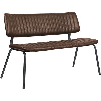 LABEL51 Eetkamerbanken Gusto - Bruin - Kunstleder - 120 cm LABEL51 Eetkamerbanken Gusto - Bruin - Kunstleder - 120 cm