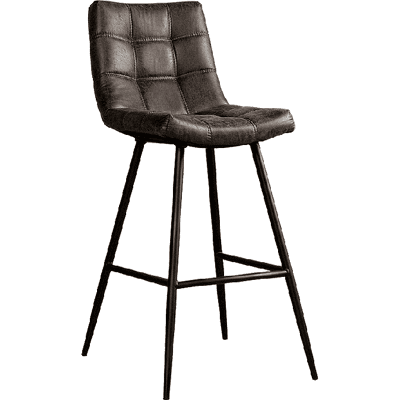 Barkruk Navarra - 75 cm Zithoogte - Suedelook textiel - Antraciet - Tower Living Antraciet Barkruk Navarra - 75 cm Zithoogte - Suedelook textiel - Antraciet - Tower Living Antraciet
