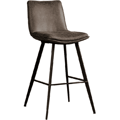 Barkruk Pamplona - 75 cm Zithoogte - Suedelook textiel - Antraciet - Tower Living Antraciet Barkruk Pamplona - 75 cm Zithoogte - Suedelook textiel - Antraciet - Tower Living Antraciet