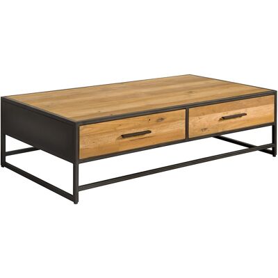 Salontafel Felino - Recycled Teak - Metaal - Tower Living Bruin Salontafel Felino - Recycled Teak - Metaal - Tower Living Bruin