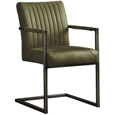 Eetkamerstoel Ferro arm - Microvezel - Groen - Tower Living Groen Eetkamerstoel Ferro arm - Microvezel - Groen - Tower Living Groen
