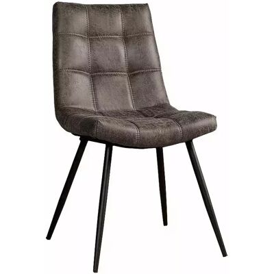 Eetkamerstoel Navarra - Suedelook Textiel - Antraciet - Tower Living Antraciet Eetkamerstoel Navarra - Suedelook Textiel - Antraciet - Tower Living Antraciet