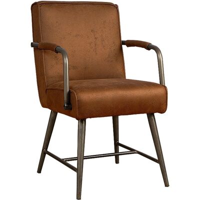 Eetkamerstoel Belmonte arm - Microvezel - Cognac - Tower Living Cognac Eetkamerstoel Belmonte arm - Microvezel - Cognac - Tower Living Cognac