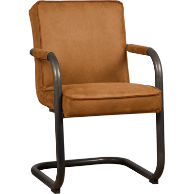 Eetkamerstoel Volano - Microleder - Cognac - Tower Living Cognac Eetkamerstoel Volano - Microleder - Cognac - Tower Living Cognac