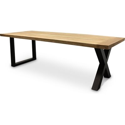 Eettafel Industrieel - Oud Teakhout - X-poot - 300 cm - WGXL Collection Naturel Eettafel Industrieel - Oud Teakhout - X-poot - 300 cm - WGXL Collection Naturel