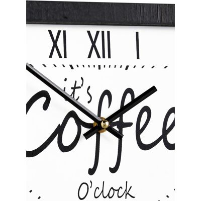 Wandklok H/b/d ca. 24/35/3,5 cm zwart/wit unisex Wandklok H/b/d ca. 24/35/3,5 cm zwart/wit unisex