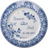 Heinen Delfts Blauw Gepersonaliseerd Trouwbord 29,5 cm (incl. 25 tekens)