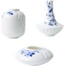 Heinen Delfts Blauw Blauw Vouw vazen set van 3