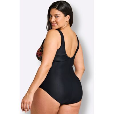Badpak 40B zwart/bordeaux bedrukt Dames Badpak 40B zwart/bordeaux bedrukt Dames