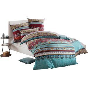 Bedtextiel 80x80/135x200 cm turquoise/terra bedrukt unisex Bedtextiel 80x80/135x200 cm turquoise/terra bedrukt unisex