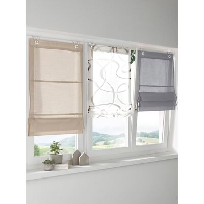 HEINE HOME Beigekleurige halftransparante raamdecoratie - 140x45 cm HEINE HOME Beigekleurige halftransparante raamdecoratie - 140x45 cm
