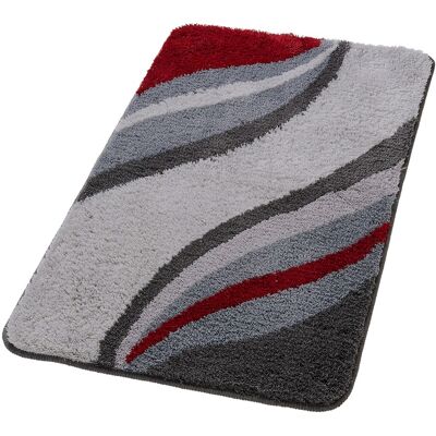 HAGEMANN Badmat 60x90 cm – Rechthoekig, Grijs-Rood, Gebloemd HAGEMANN Badmat 60x90 cm – Rechthoekig, Grijs-Rood, Gebloemd