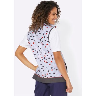 Functioneel gilet 38 wit/langoustine gestippeld Dames Functioneel gilet 38 wit/langoustine gestippeld Dames