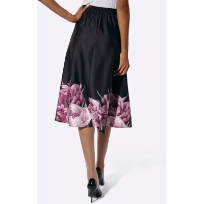 Geweven rok 36 zwart/hortensia bedrukt Dames Geweven rok 36 zwart/hortensia bedrukt Dames