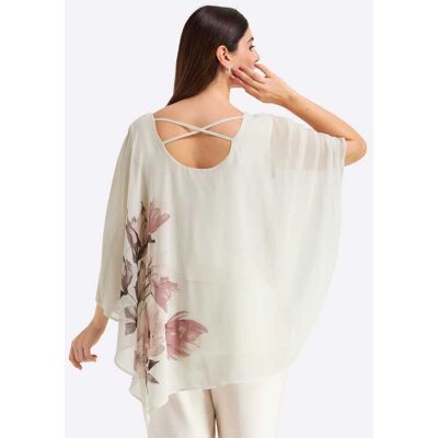 Tuniek 40 champagne/poudre bedrukt Dames Tuniek 40 champagne/poudre bedrukt Dames