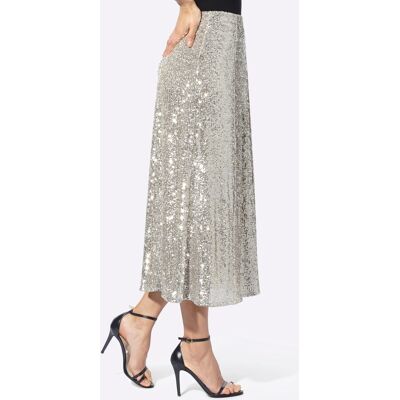 Rok met pailletten 34 ivoorkleur Dames Rok met pailletten 34 ivoorkleur Dames